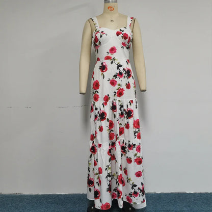 Elegant Dresses- Garden Wedding Floral Maxi Dress- - IndioGear.com