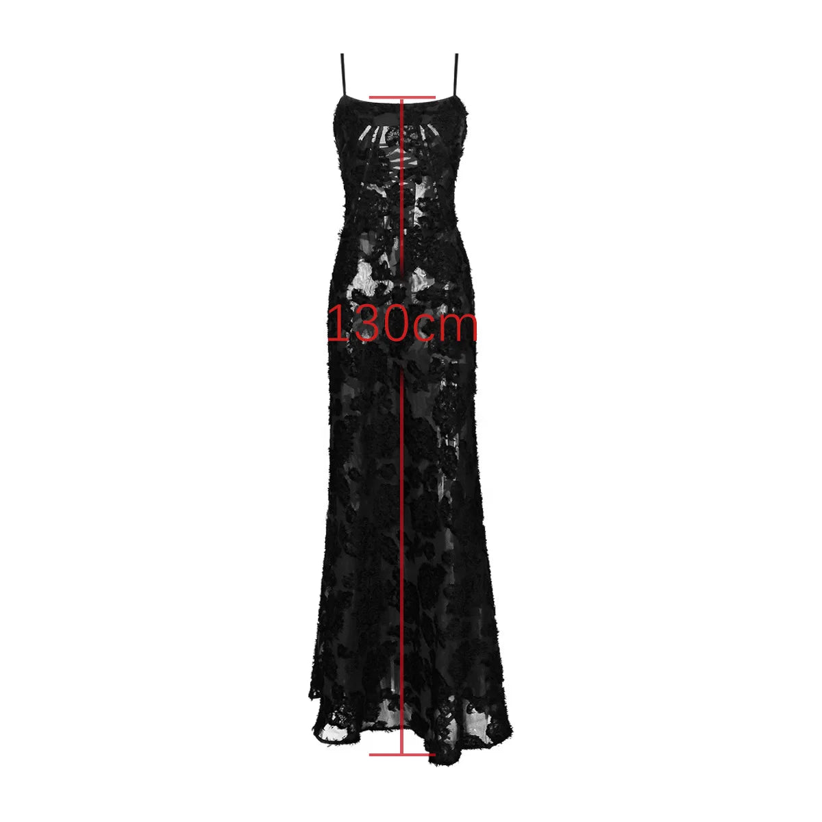 Elegant Dresses- Lace-Up Back Evening Gown - Women's Floral Appliqué Maxi Dress- - IndioGear Fashion and Gear