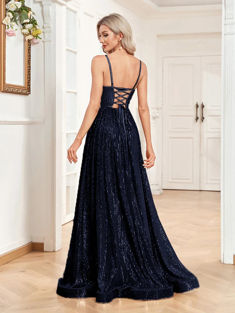 Elegant Dresses- Luxe Sequin Gown for High-End Events - Dress for Prom- - Chuzko Women Clothing