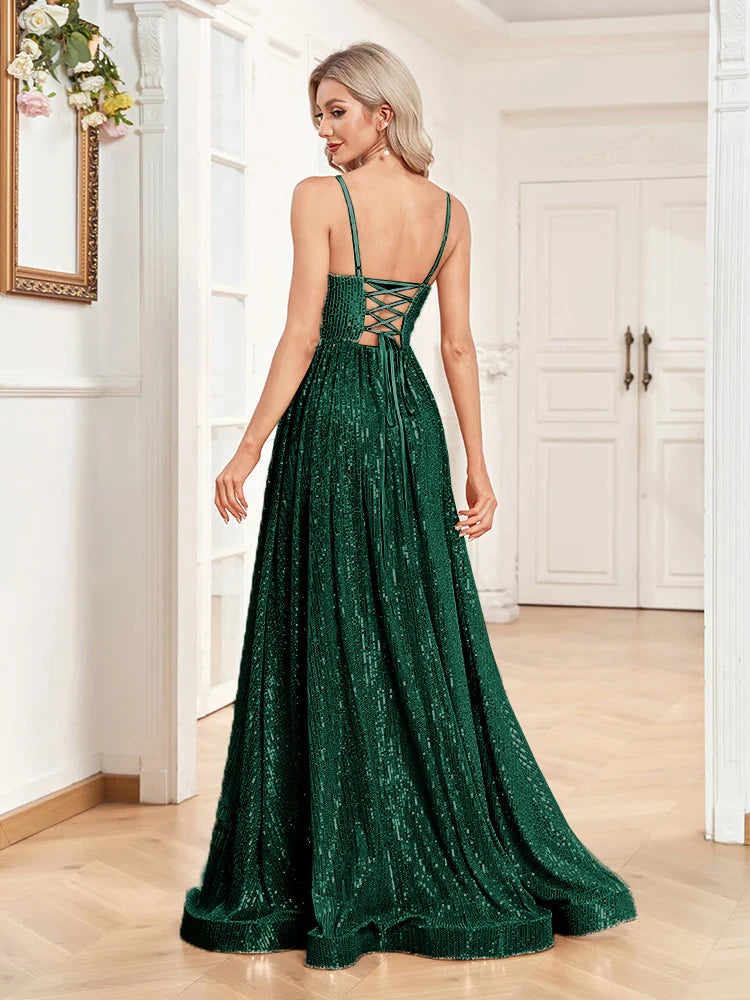 Elegant Dresses- Luxe Sequin Gown for High-End Events - Dress for Prom- - Chuzko Women Clothing