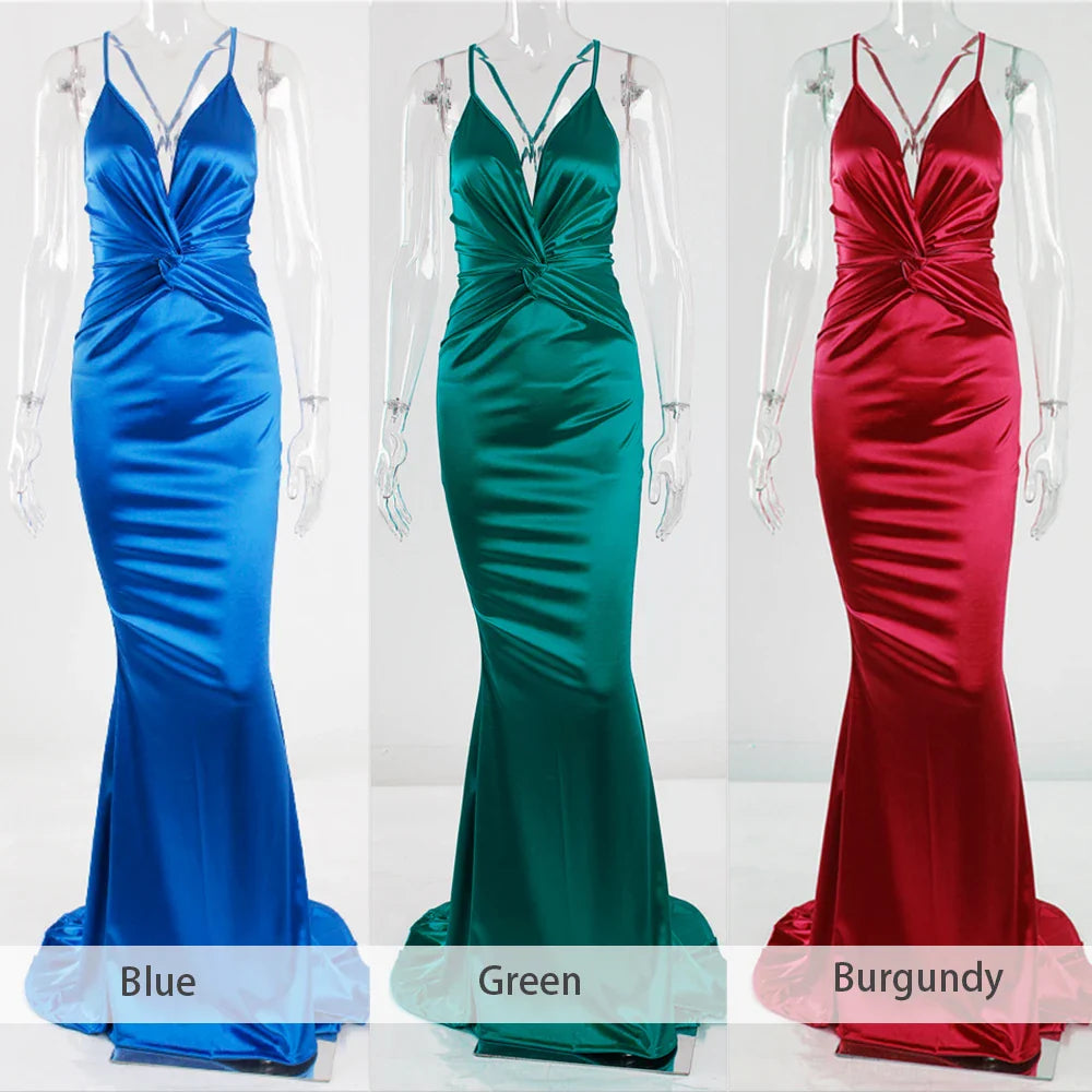 Elegant Dresses- Prom Vibrant Blue Sweep Train Gown - Mermaid Dress for Gala Nights- - IndioGear.com