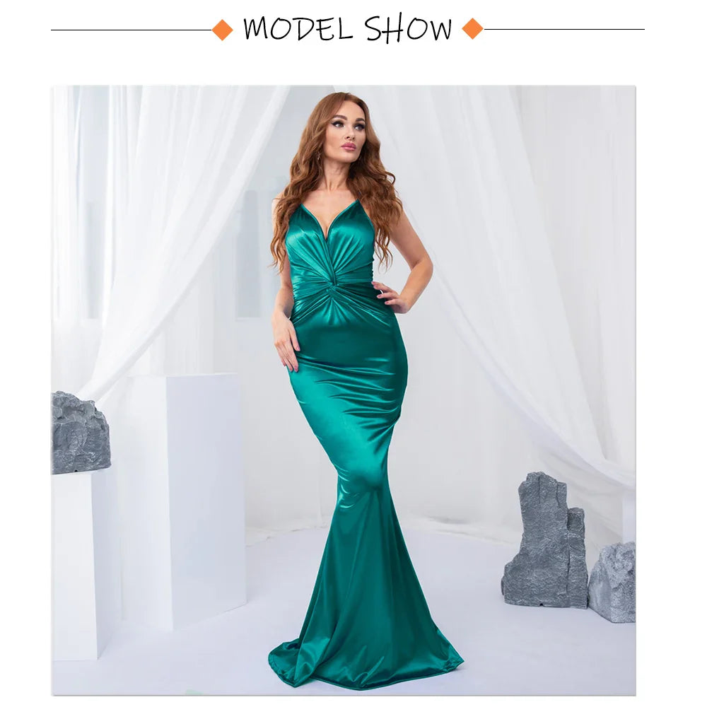 Elegant Dresses- Prom Vibrant Blue Sweep Train Gown - Mermaid Dress for Gala Nights- - IndioGear.com