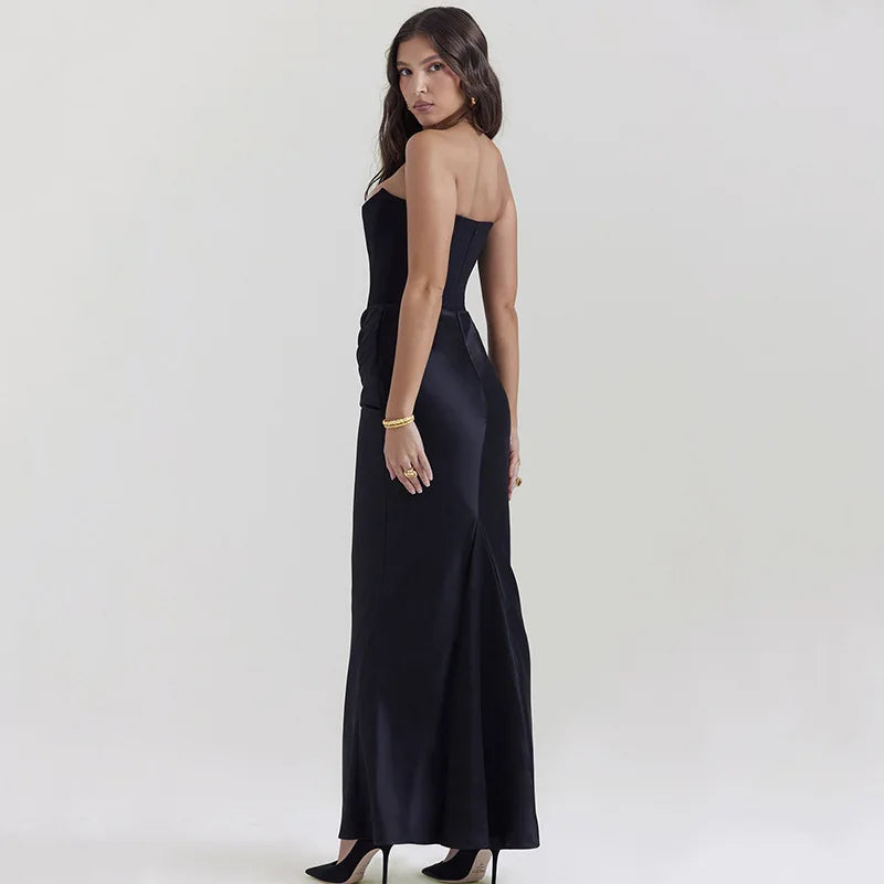 Elegant Dresses- Strapless Dress Elegant Evening Gown- - IndioGear.com