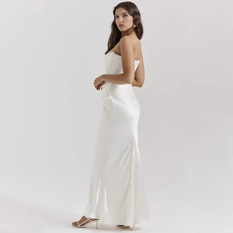 Elegant Dresses- Strapless Dress Elegant Evening Gown- - IndioGear.com