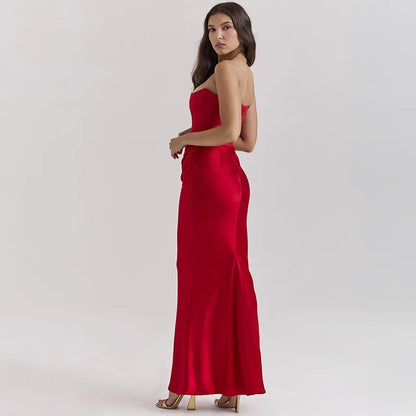 Elegant Dresses- Strapless Dress Elegant Evening Gown- - IndioGear.com