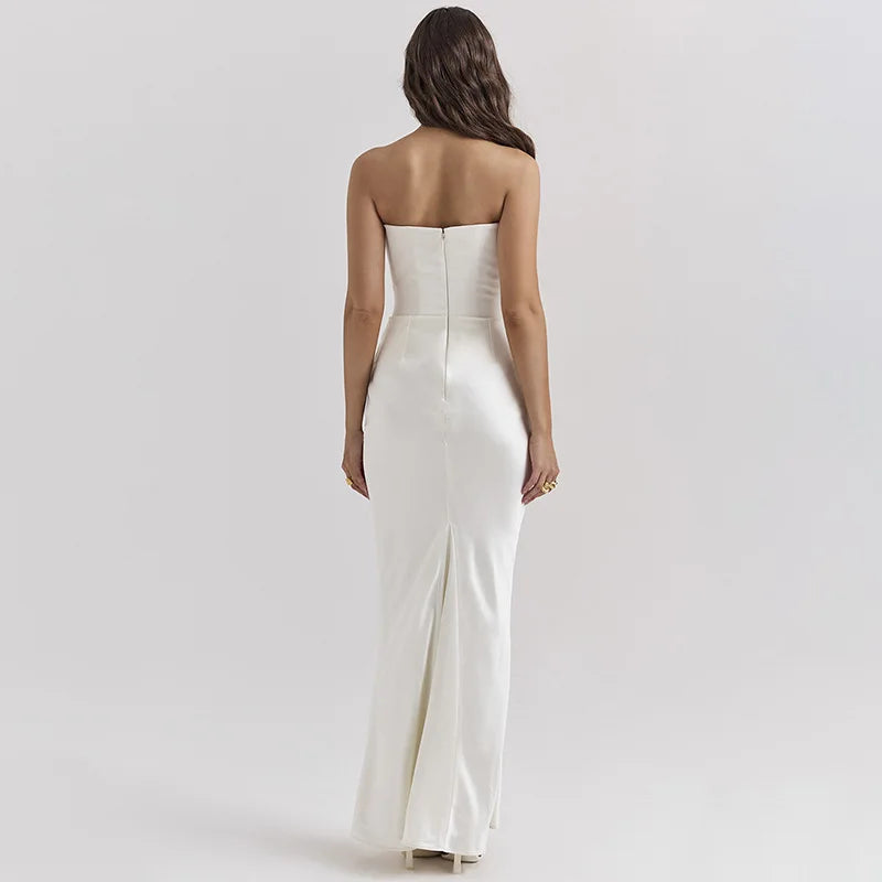 Elegant Dresses- Strapless Dress Elegant Evening Gown- - IndioGear.com