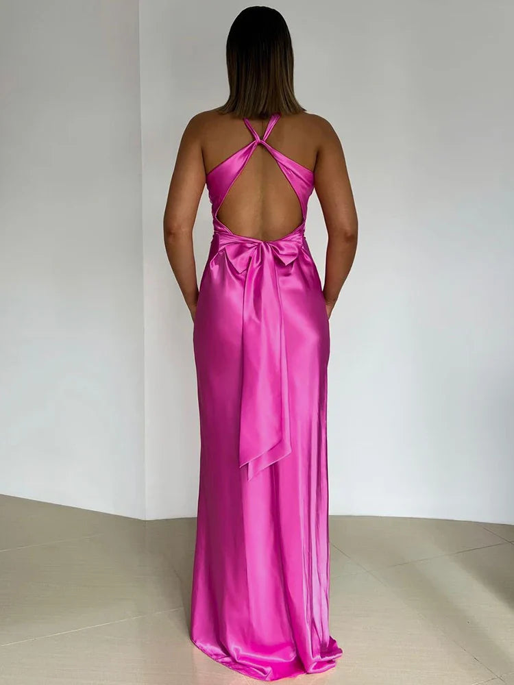 Elegant Dresses- Women Elegant Satin Evening Gown for Weddings- - IndioGear.com