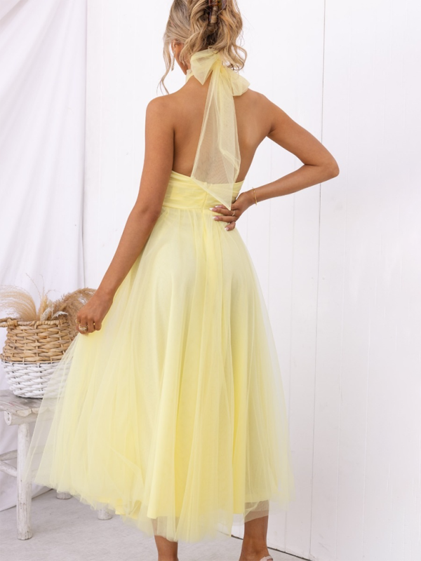 Elegant Dresses- Women's Fit & Flare Tulle Dress for Wedding Receptions- - IndioGear Fashion and Gear