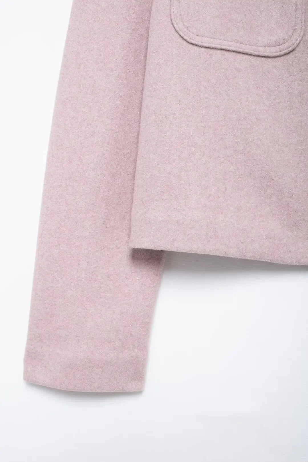 Elegant Jackets- Soft Pink Buttoned Blazer Elegant Dusty Office Jacket- - IndioGear.com