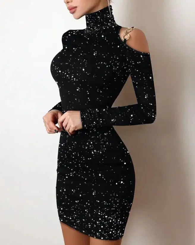 Evening Dresses- Glam Mesh Rhinestone Party Dress – Evening Look- - IndioGear Women Clothing