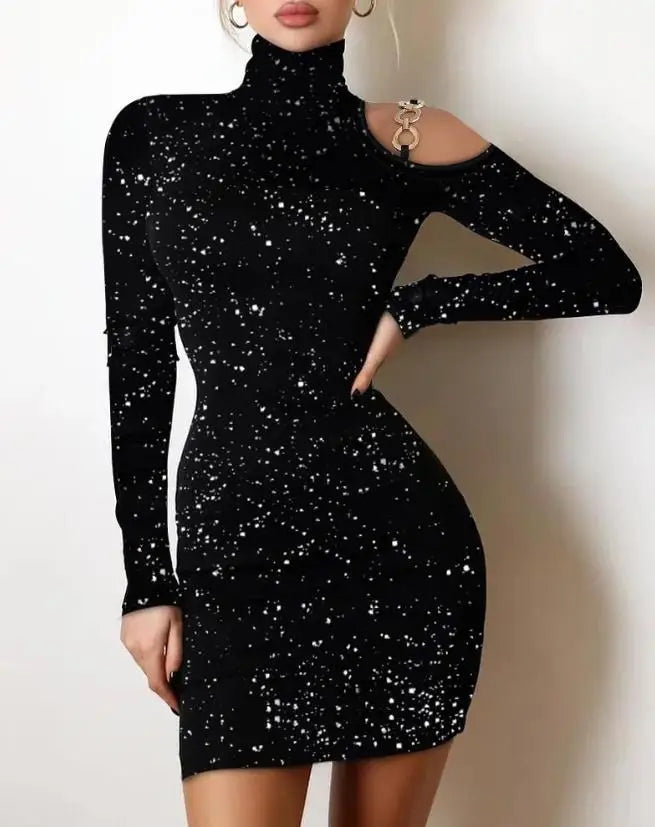 Evening Dresses- Glam Mesh Rhinestone Party Dress – Evening Look- - IndioGear Women Clothing