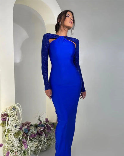 Evening Dresses- 💍 Luxe Formal: Ideal for Weddings – Long Elegant Dress- - IndioGear Women Clothing