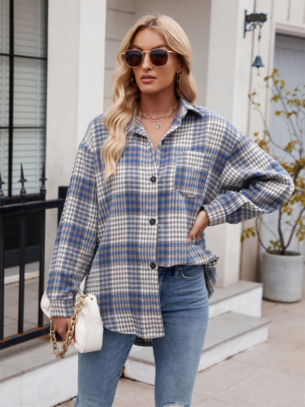 Fall Shirts- Autumn Essential Women's Plaid Flannel Shirt- - IndioGear.com