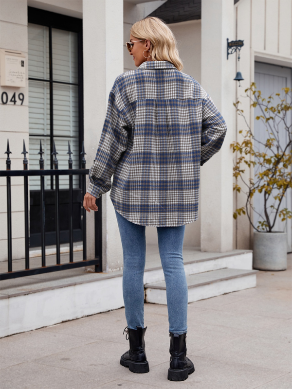 Fall Shirts- Autumn Essential Women's Plaid Flannel Shirt- - IndioGear.com