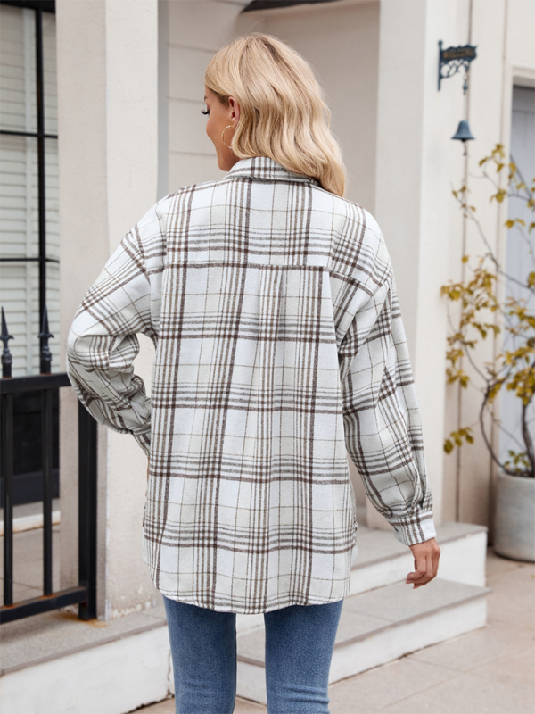 Fall Shirts- Autumn Essential Women's Plaid Flannel Shirt- - IndioGear.com