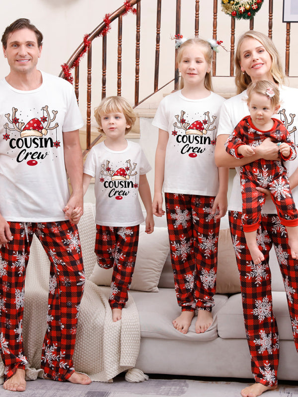 Family Pajamas Set- Rudolph's Reindeer Christmas Pajamas Family Set- Pattern3- IndioGear.com