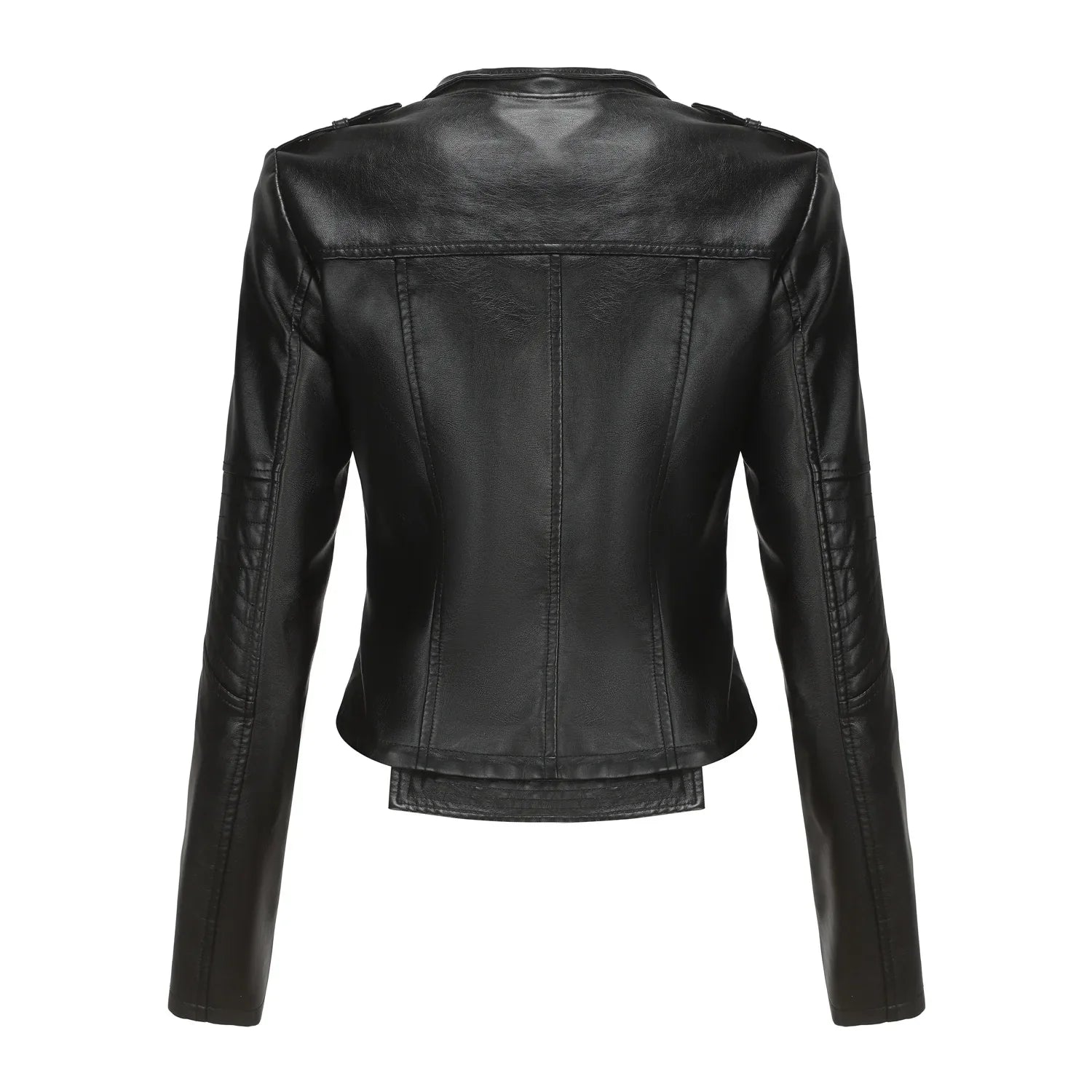 Faux Leather Jackets- Faux Leather Biker Urban Rider Moto Jacket- - IndioGear.com