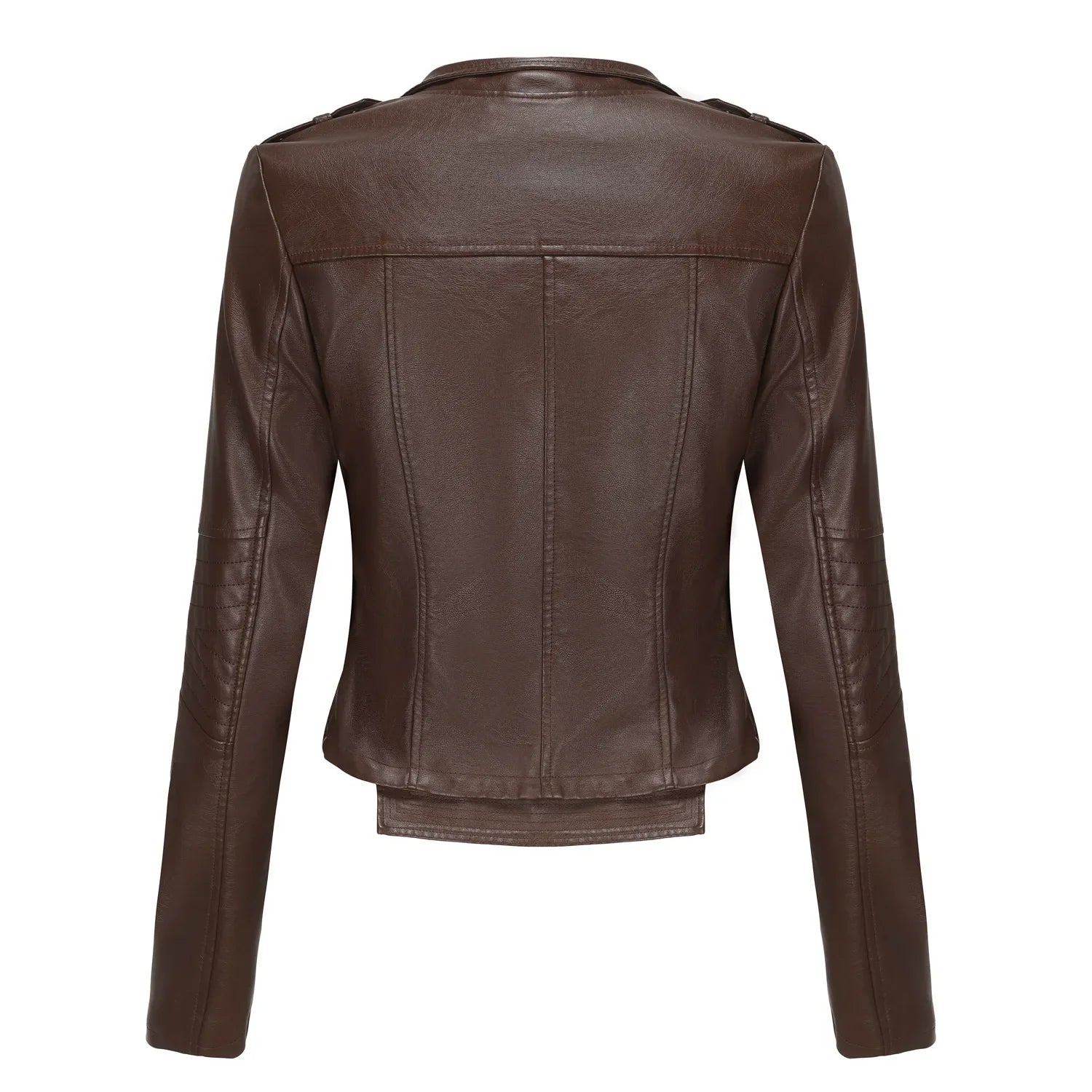 Faux Leather Jackets- Faux Leather Biker Urban Rider Moto Jacket- - IndioGear.com