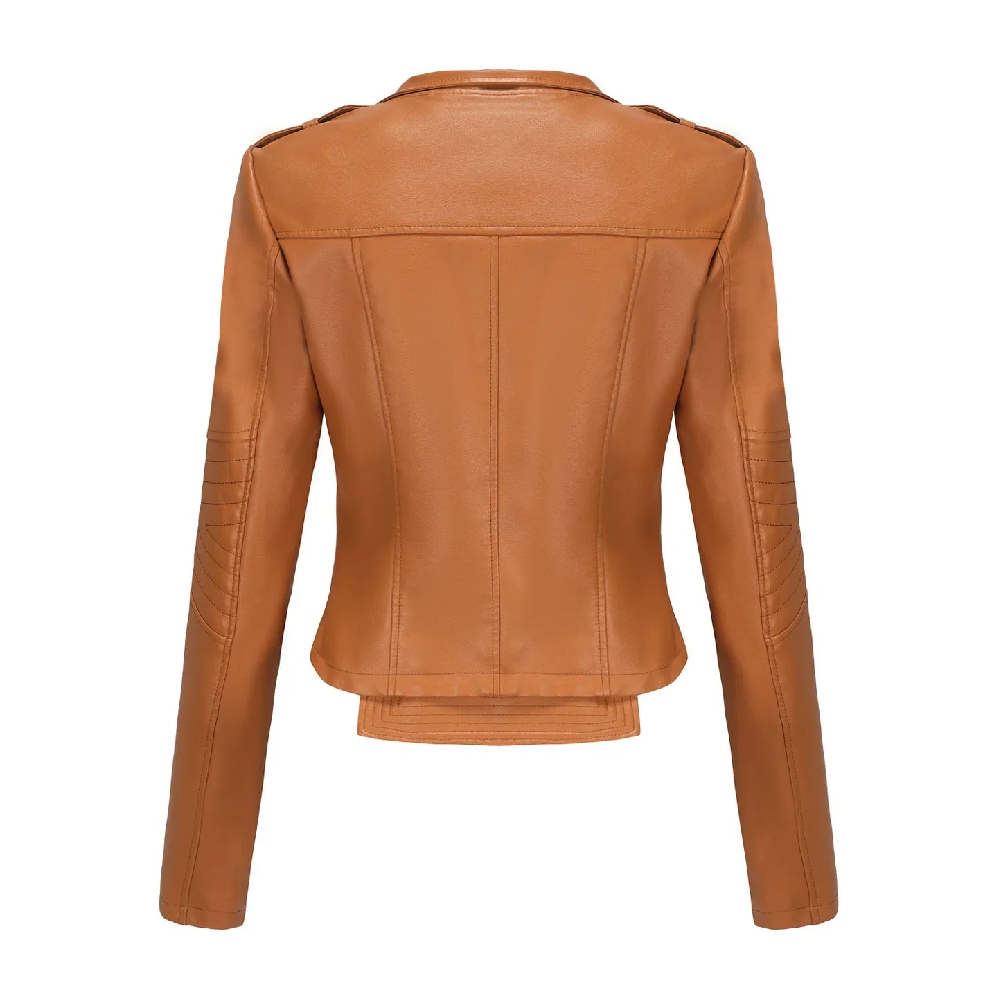 Faux Leather Jackets- Faux Leather Biker Urban Rider Moto Jacket- - IndioGear.com