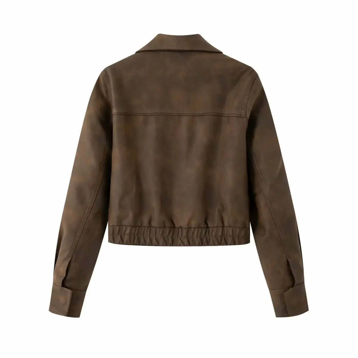 Faux Leather Jackets- Suede-Feel Faux Leather Jacket- - IndioGear.com