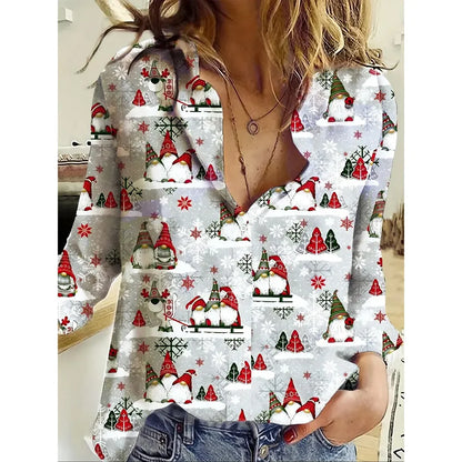 Festive Printed Shirts- Merry & Bright Holiday Shirt- Pattern8- IndioGear.com