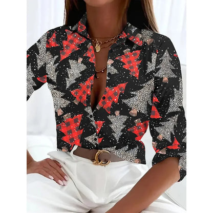 Festive Printed Shirts- Merry & Bright Holiday Shirt- Pattern6- IndioGear.com