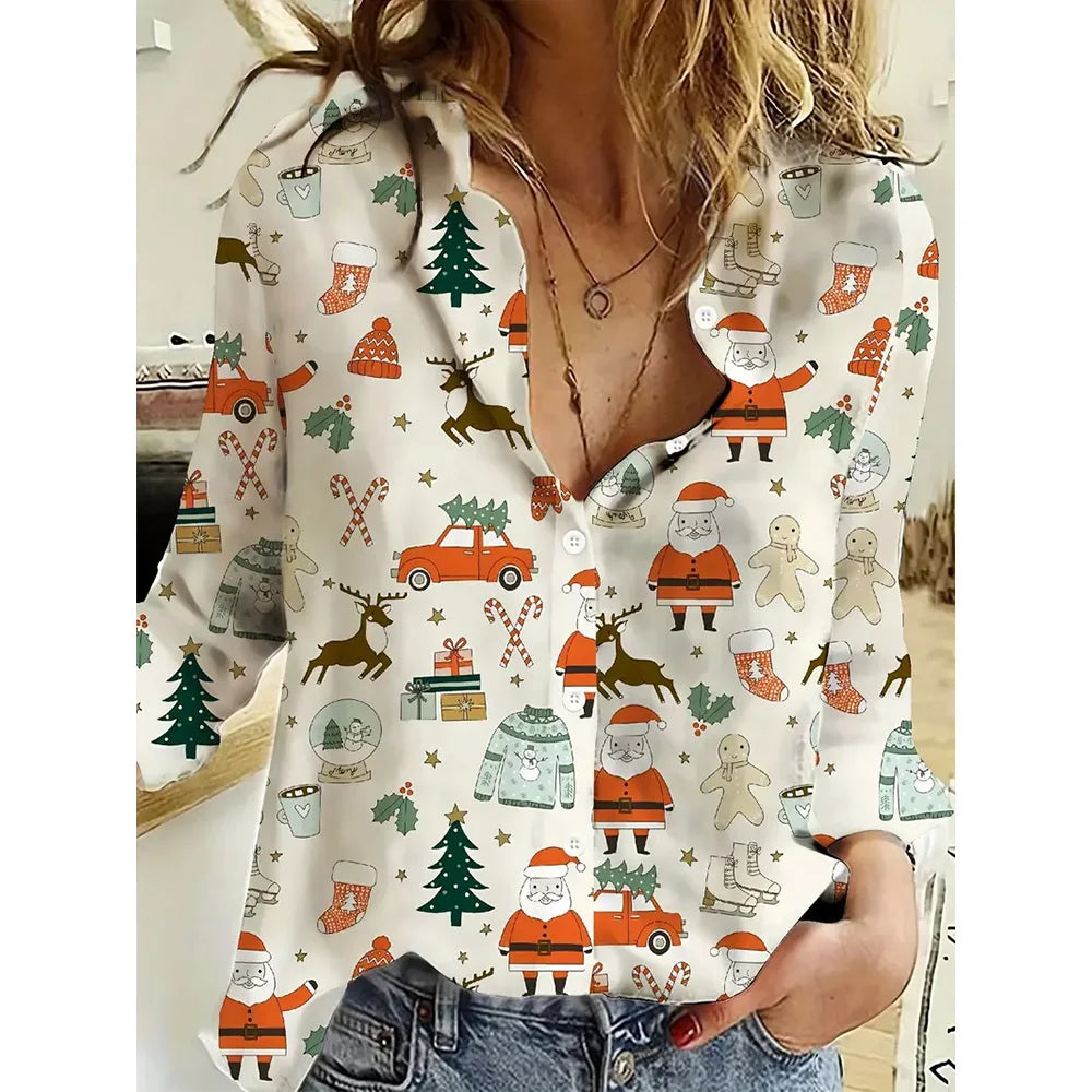 Festive Printed Shirts- Merry & Bright Holiday Shirt- Pattern16- IndioGear.com