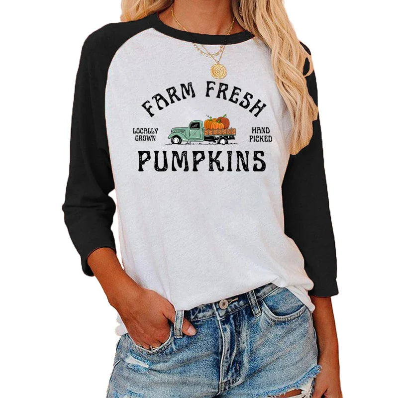 Festive Printed Shirts- Trick-or-Treat Trove Raglan T-Shirt- - IndioGear.com