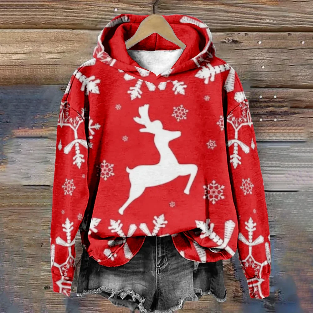 Festive Pullover Hoodies- Winter Wonderland Hoodie – Snowflake Christmas Pullover- Pattern1- IndioGear.com