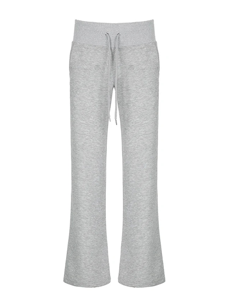 Flared Leggings - Flared Lounge Pants Wide Waistband Joggers