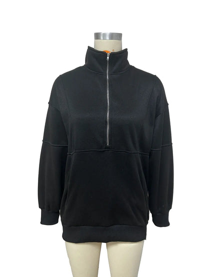 Fleece Sweatshirts - Essential Lounge Fleece Half-Zip Sweatshirts