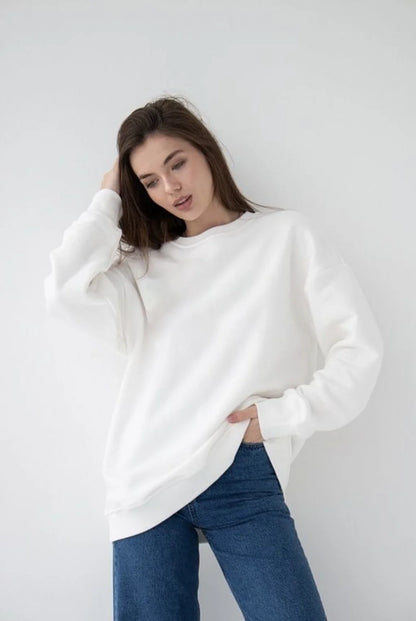 Fleece Sweatshirts- Warmth in Style: Solid Fleece Pullover- - IndioGear.com