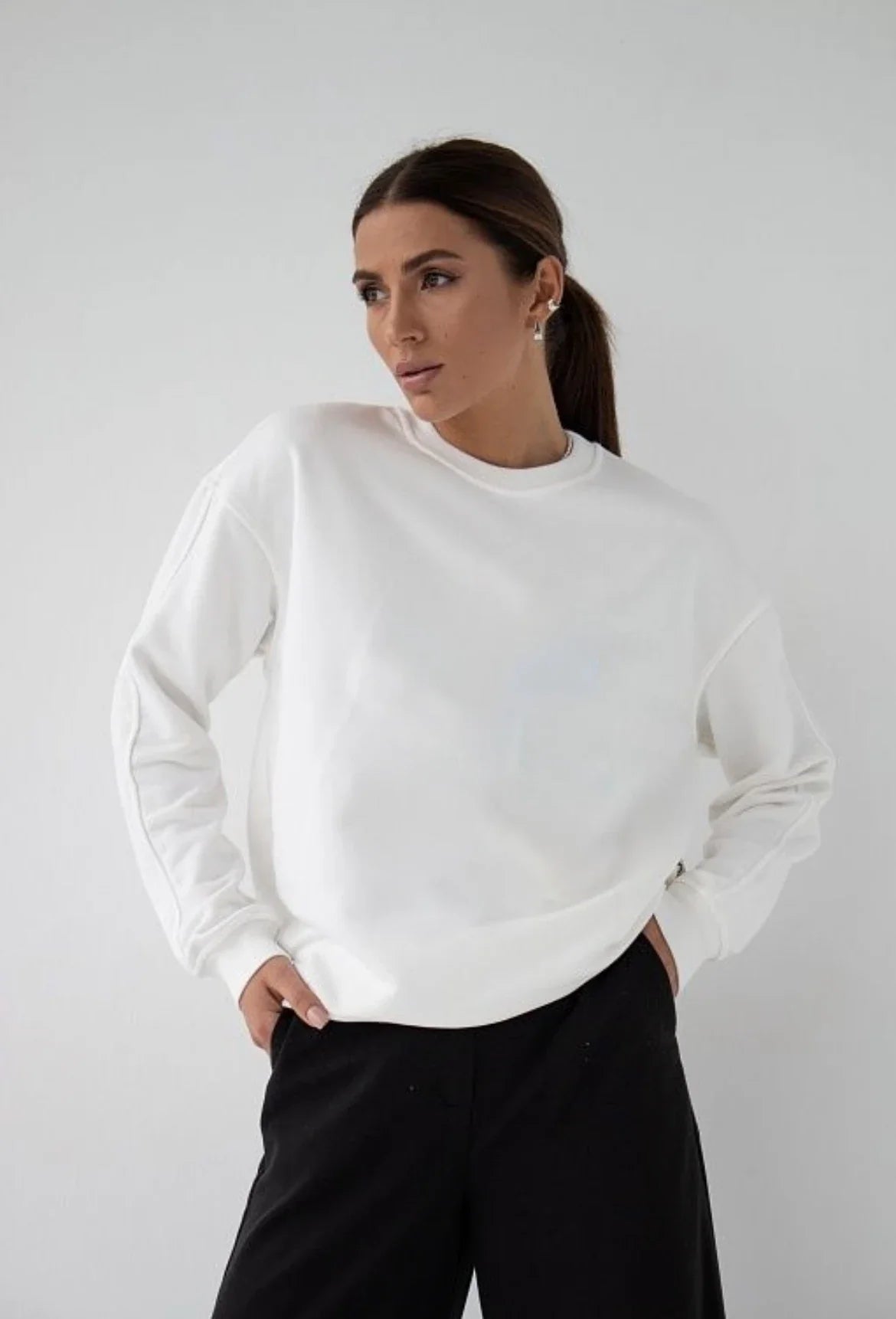 Fleece Sweatshirts- Warmth in Style: Solid Fleece Pullover- - IndioGear.com