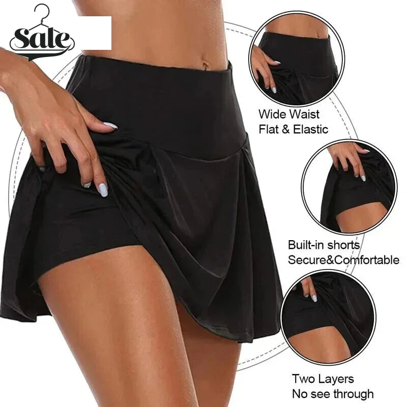 Workout Gear High-Waisted Skirt-Shorts for Women