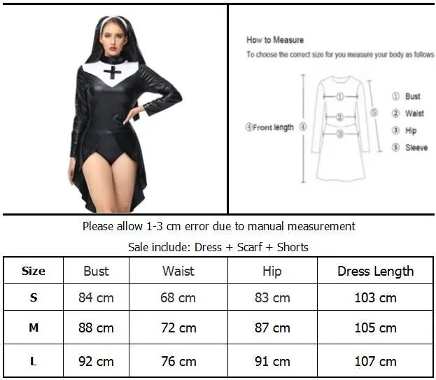 Halloween Costumes- Daring Nun Costume – Perfect for Halloween- - IndioGear.com