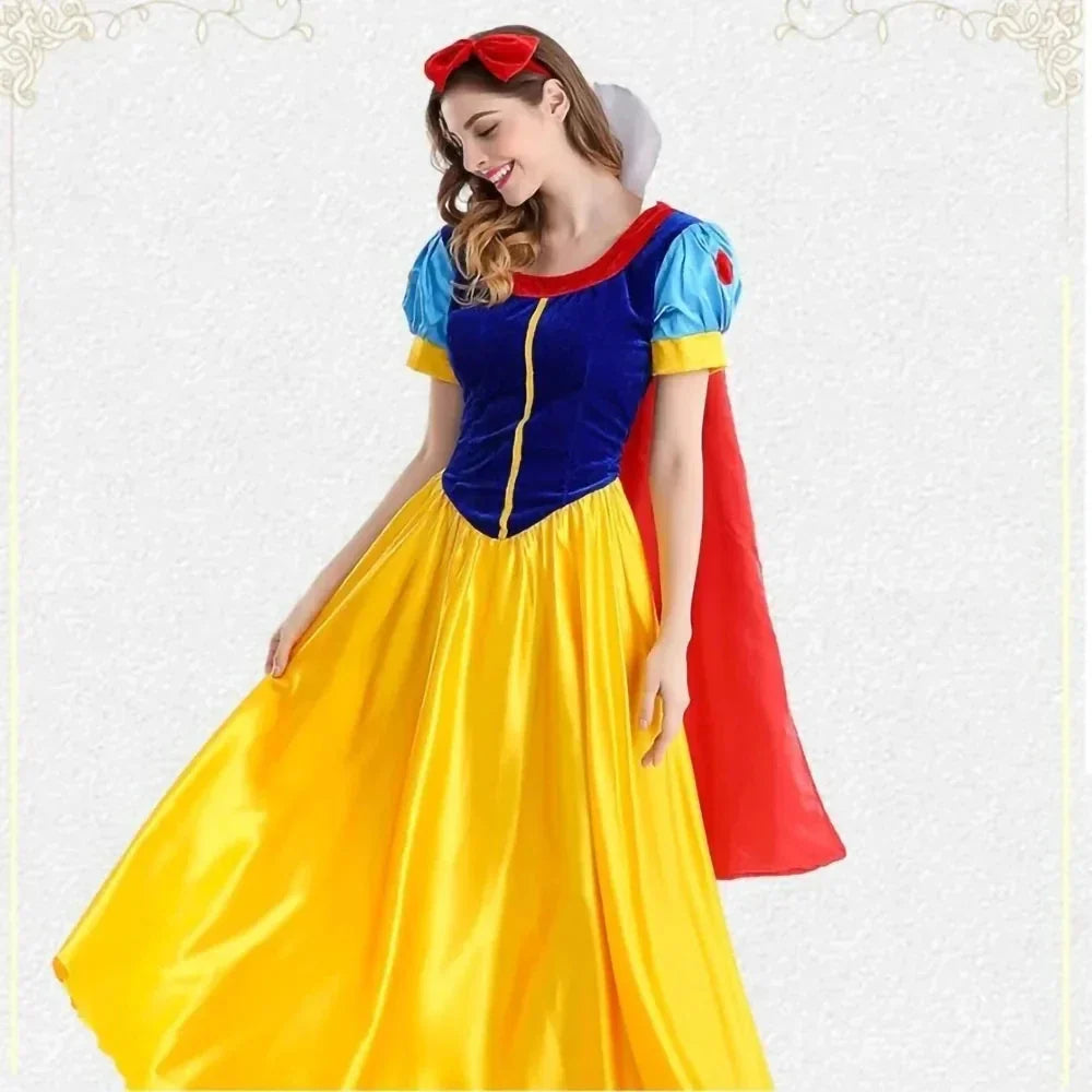 Halloween Costumes- Snow White and the Seven Dwarfs - Fairy Tale Princess Gown- - Chuzko Women Clothing