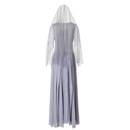 Halloween Costumes- Supernatural Wedding Gown Costume - Ghostly Bride Attire- - Chuzko Women Clothing