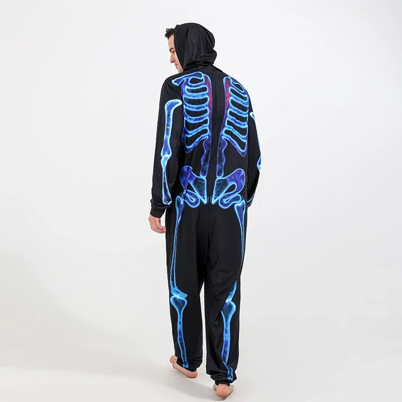 Family Neon Glow Skeleton Pajamas for Halloween