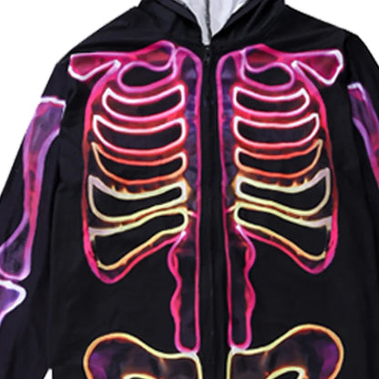 Family Neon Glow Skeleton Pajamas for Halloween