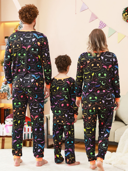 Halloween Pajamas- Pumpkin & Ghost Halloween Family Pajamas- - IndioGear.com