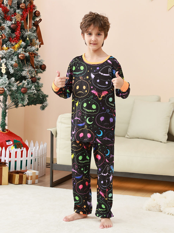 Halloween Pajamas- Pumpkin & Ghost Halloween Family Pajamas- - IndioGear.com