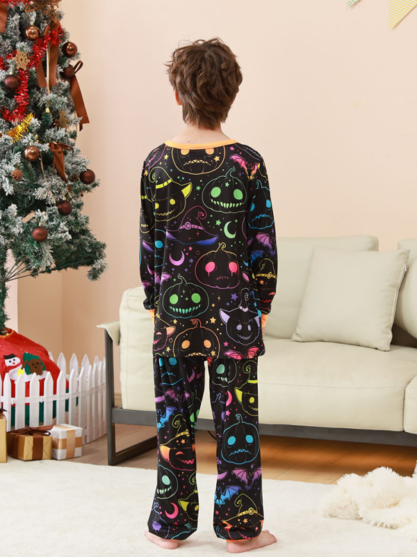 Halloween Pajamas- Pumpkin & Ghost Halloween Family Pajamas- - IndioGear.com