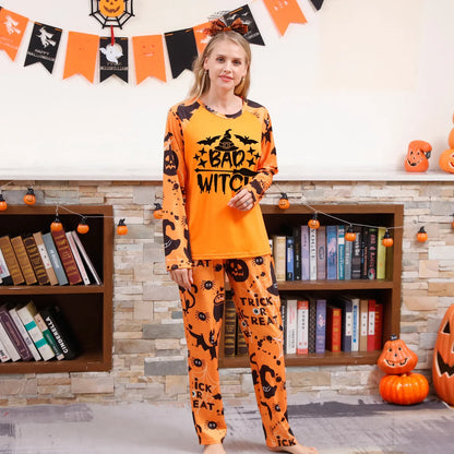 Pyjama familial Spooky Boo &amp; Bad Witch pour Halloween