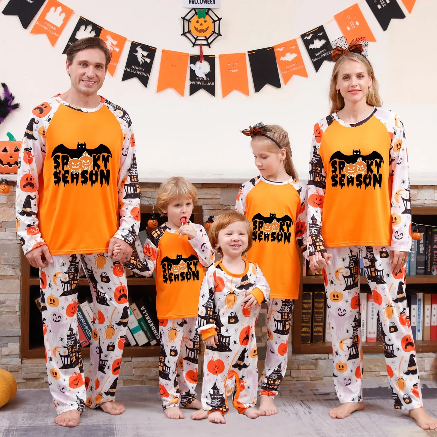 Pyjama familial Spooky Boo &amp; Bad Witch pour Halloween