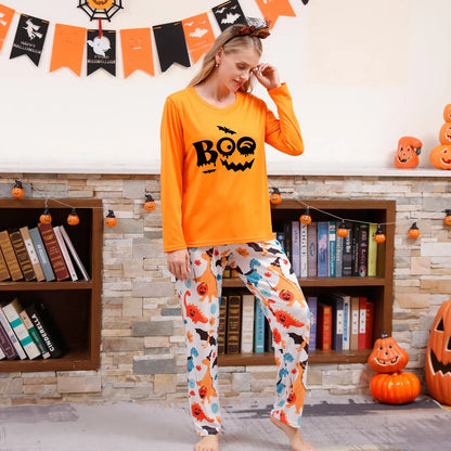 Pyjama familial Spooky Boo &amp; Bad Witch pour Halloween