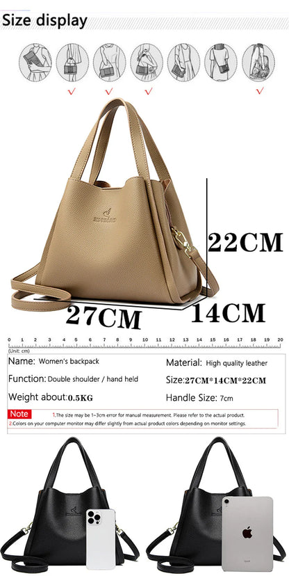 HandBags- Faux Soft Leather Top-handle Bags- - IndioGear.com