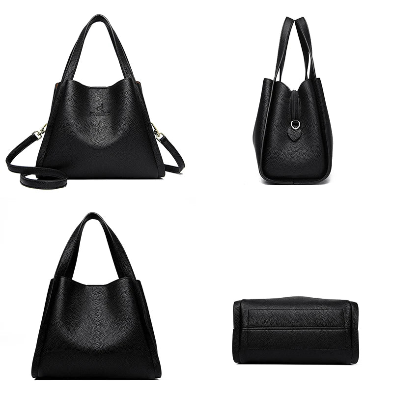 HandBags- Faux Soft Leather Top-handle Bags- - IndioGear.com