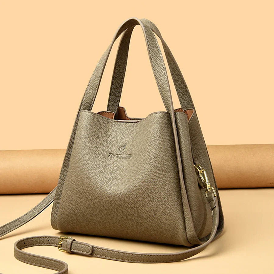 HandBags- Faux Soft Leather Top-handle Bags- - IndioGear.com