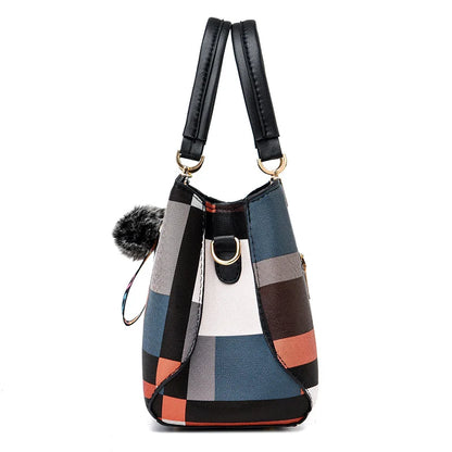 HandBags- Modern Urbanity Colorblock Tote Handbags- - IndioGear Women Clothing