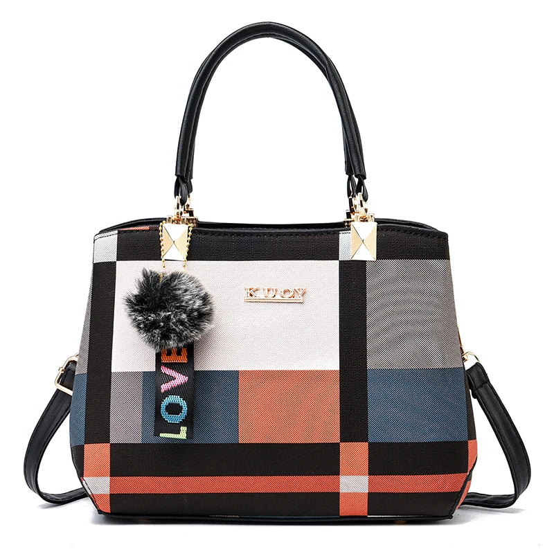 HandBags- Modern Urbanity Colorblock Tote Handbags- - IndioGear Women Clothing